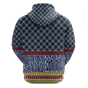 Toghu Bamenda Zip Hoodie Cameroon Traditional Pattern
