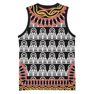 Cameroon Basketball Jersey Toghu Traditional Pattern - African Pride