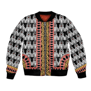 Cameroon Bomber Jacket Toghu Traditional Pattern