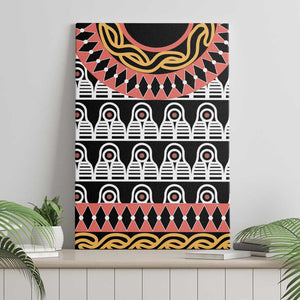 Cameroon Canvas Wall Art Toghu Traditional Pattern