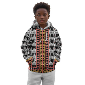 Cameroon Kid Hoodie Toghu Traditional Pattern