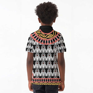 Cameroon Kid Polo Shirt Toghu Traditional Pattern