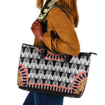 Cameroon Leather Tote Bag Toghu Traditional Pattern
