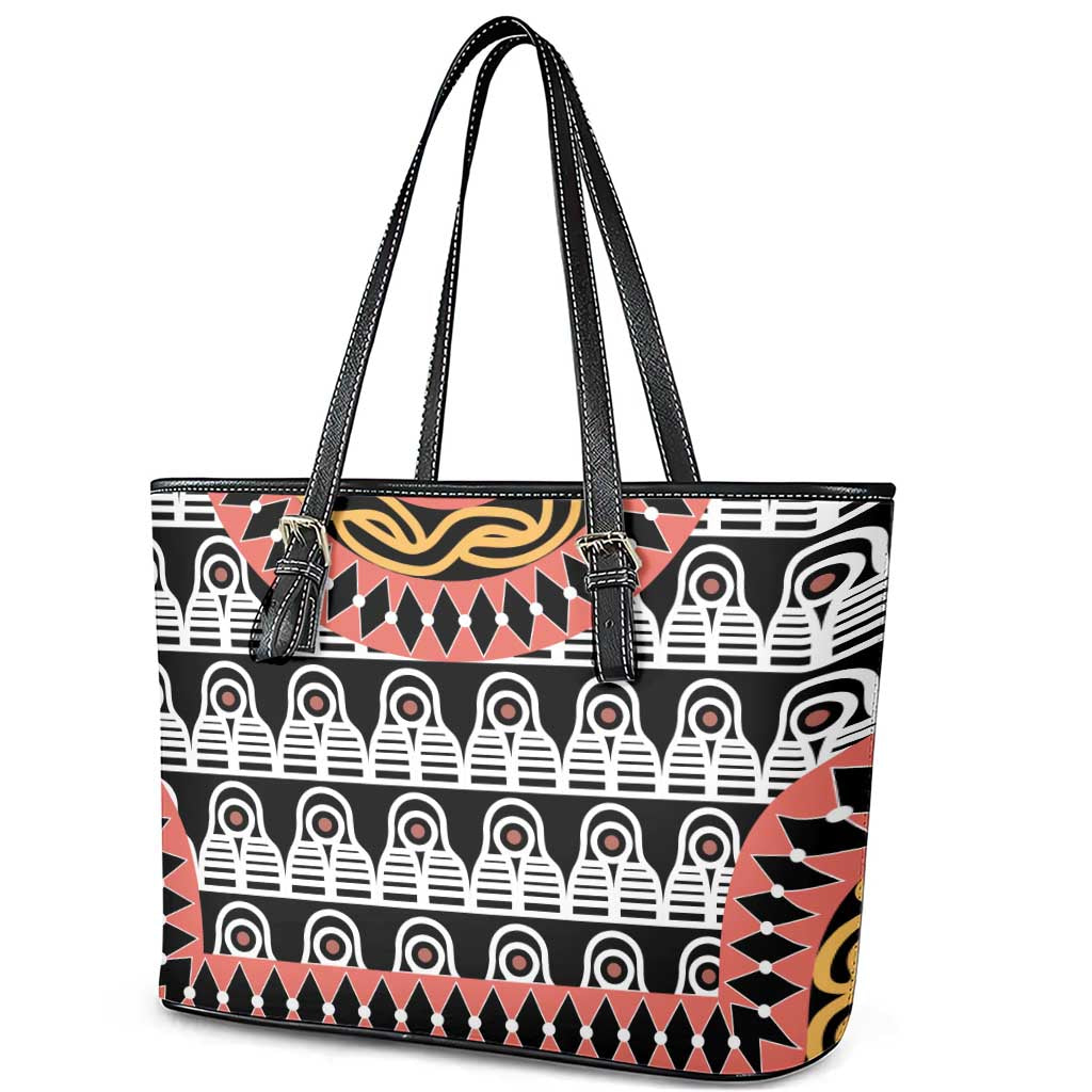 Cameroon Leather Tote Bag Toghu Traditional Pattern