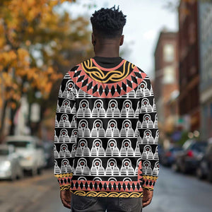 Cameroon Long Sleeve Shirt Toghu Traditional Pattern