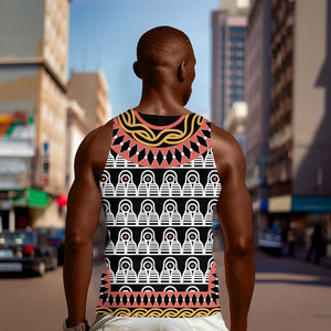 Cameroon Men Tank Top Toghu Traditional Pattern