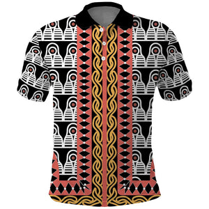 Cameroon Polo Shirt Toghu Traditional Pattern