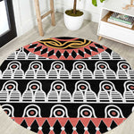 Cameroon Round Carpet Toghu Traditional Pattern