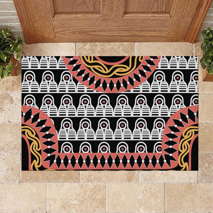 Cameroon Rubber Doormat Toghu Traditional Pattern