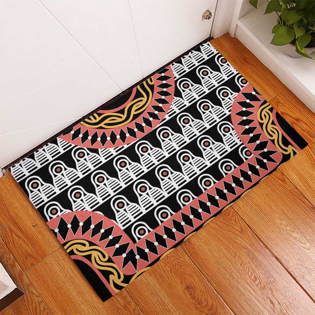 Cameroon Rubber Doormat Toghu Traditional Pattern