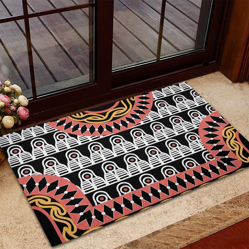 Cameroon Rubber Doormat Toghu Traditional Pattern