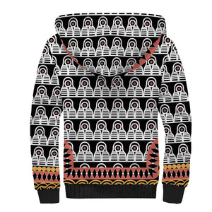 Cameroon Sherpa Hoodie Toghu Traditional Pattern
