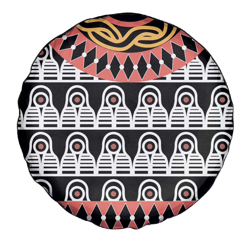 Cameroon Spare Tire Cover Toghu Traditional Pattern