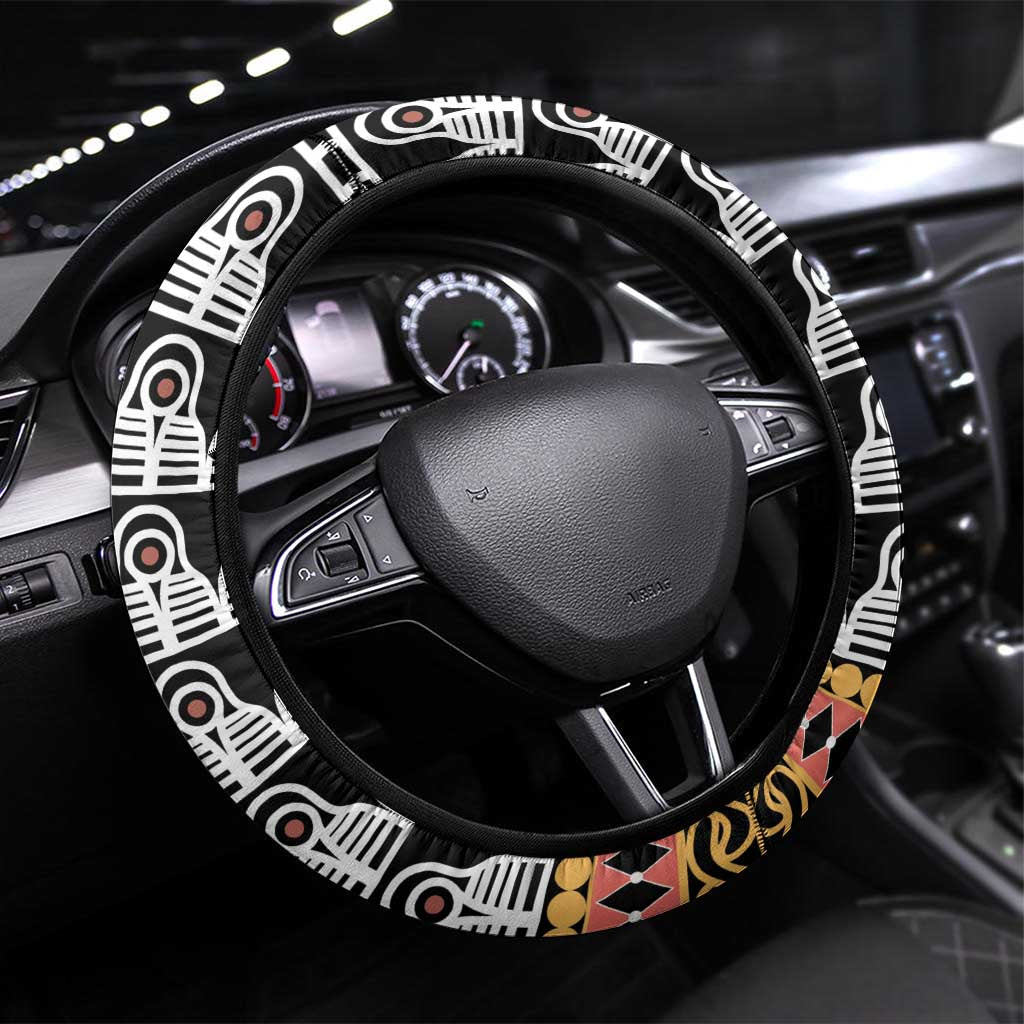 Cameroon Steering Wheel Cover Toghu Traditional Pattern