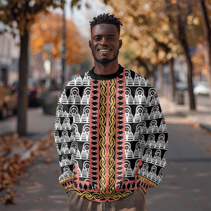 Cameroon Sweatshirt Toghu Traditional Pattern