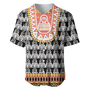 Cameroon Traditional Toghu Pattern Baseball Jersey