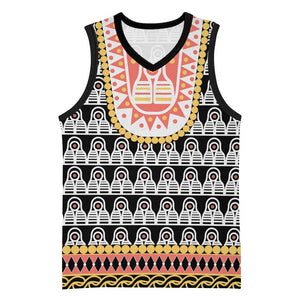 Cameroon Traditional Toghu Pattern Basketball Jersey - African Pride