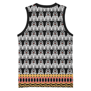 Cameroon Traditional Toghu Pattern Basketball Jersey - African Pride
