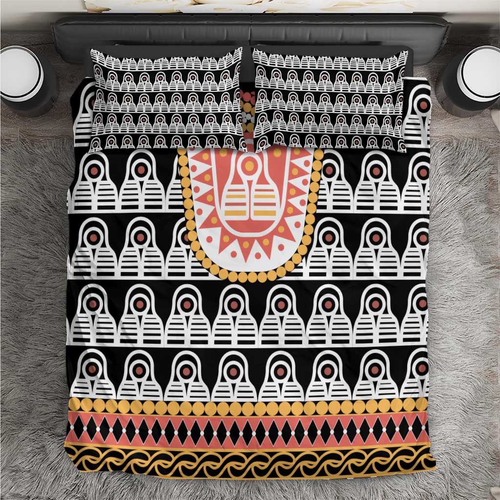 Cameroon Traditional Toghu Pattern Bedding Set