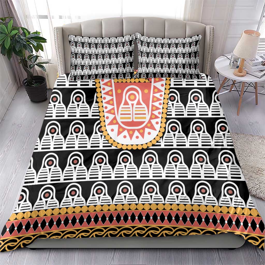 Cameroon Traditional Toghu Pattern Bedding Set