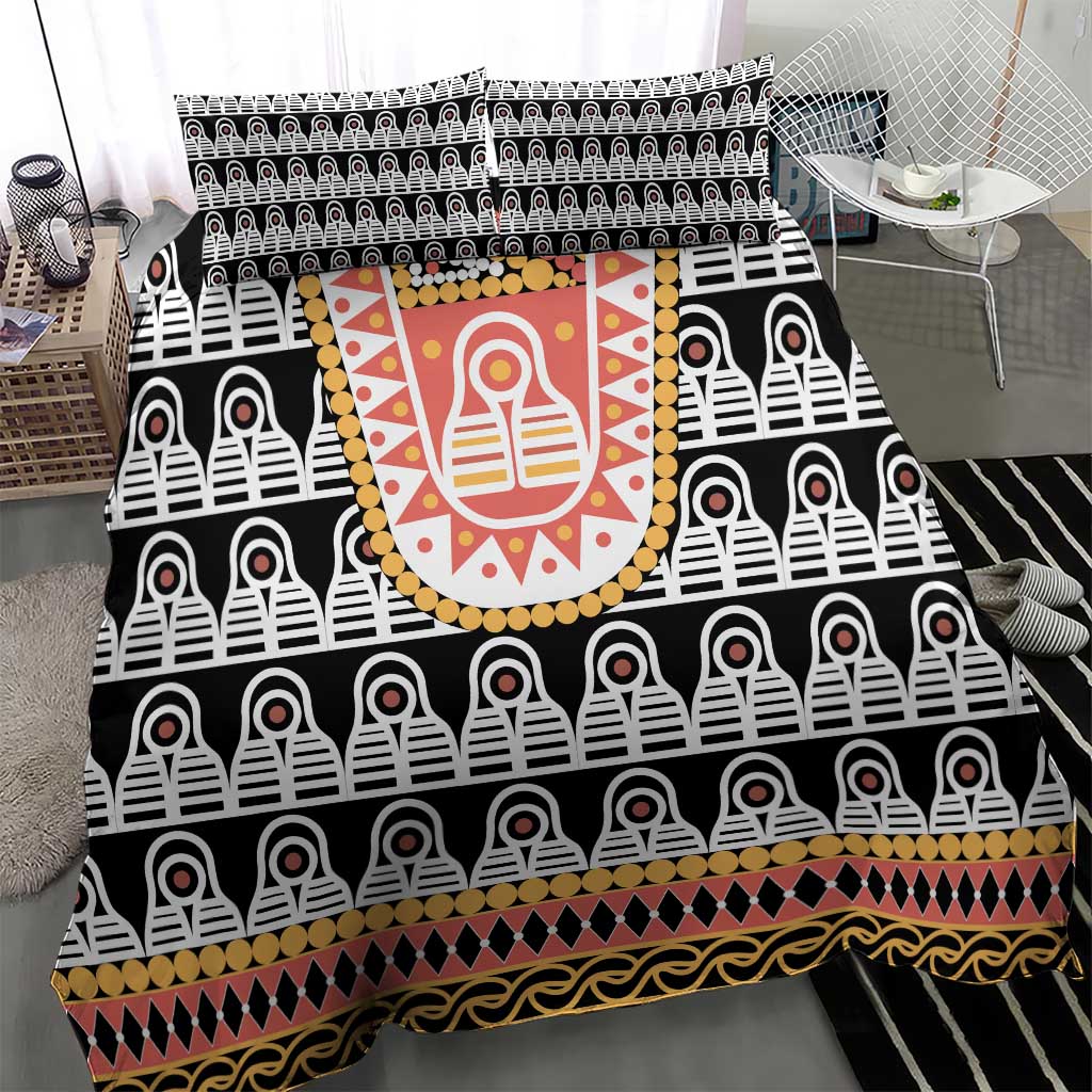 Cameroon Traditional Toghu Pattern Bedding Set