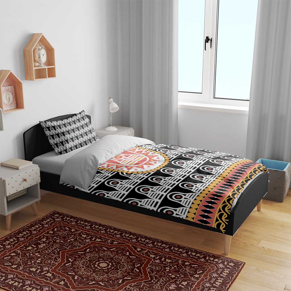 Cameroon Traditional Toghu Pattern Bedding Set
