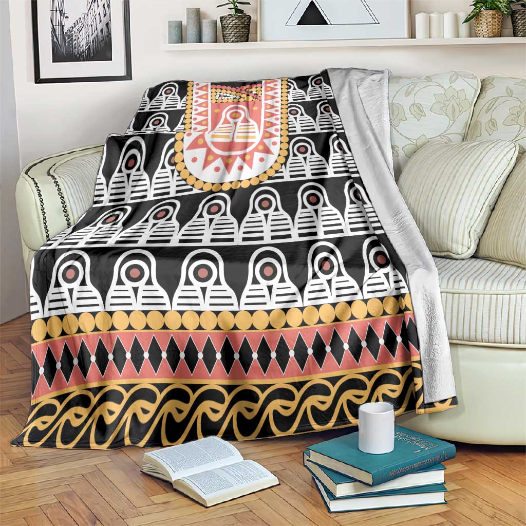 Cameroon Traditional Toghu Pattern Blanket