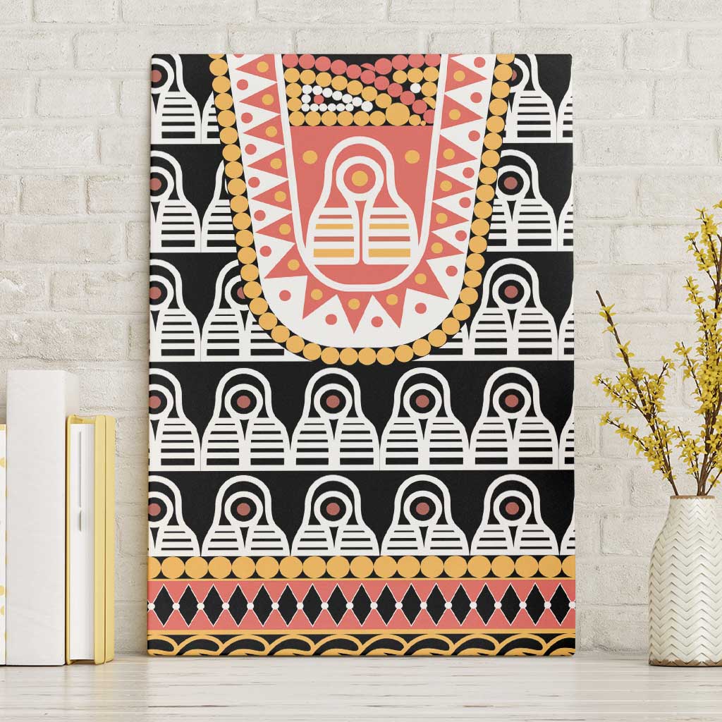 Cameroon Traditional Toghu Pattern Canvas Wall Art