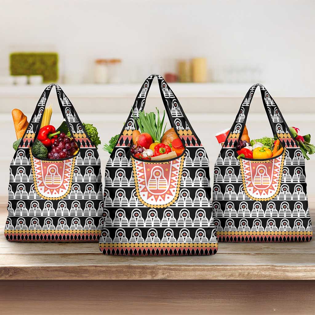 Cameroon Traditional Toghu Pattern Grocery Bag