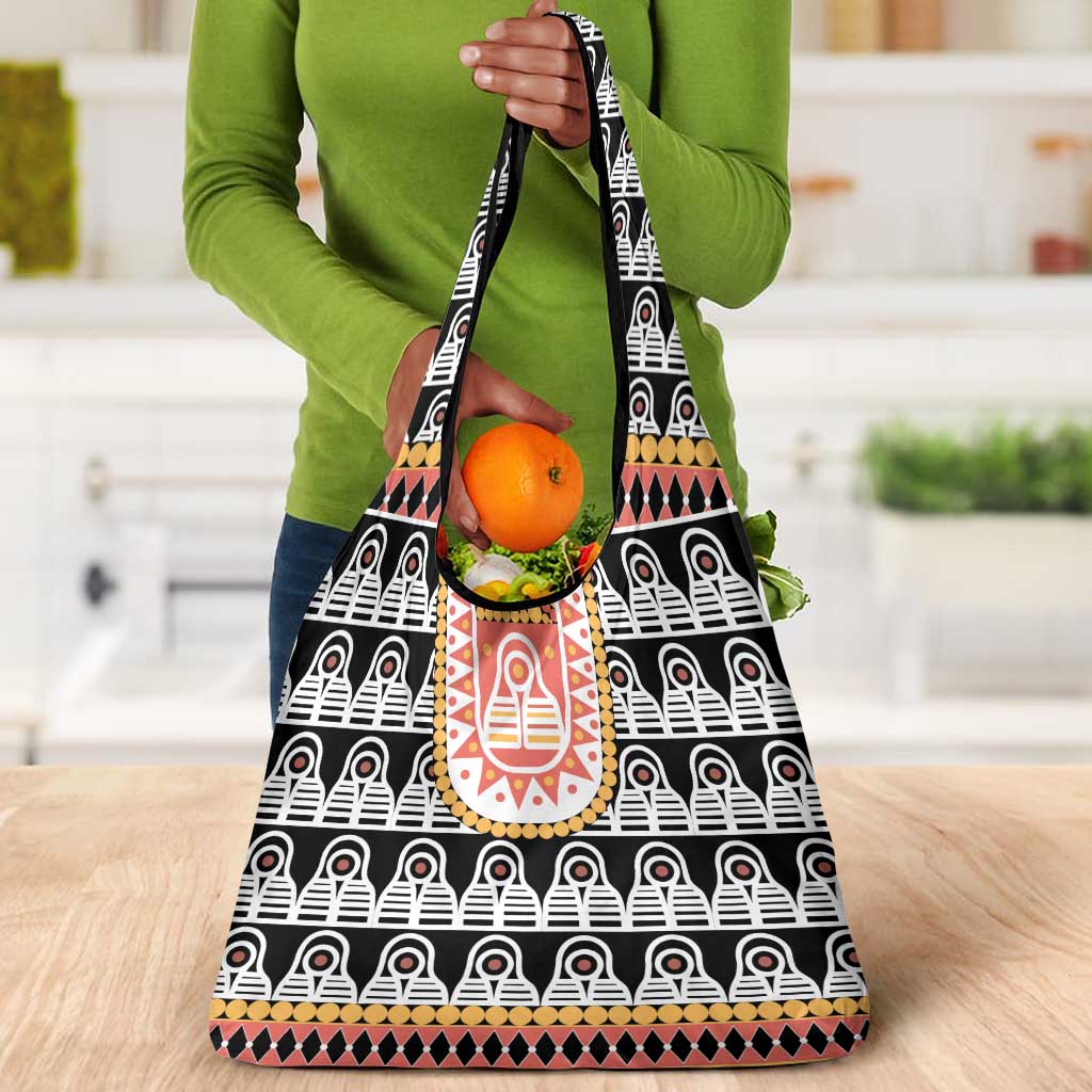 Cameroon Traditional Toghu Pattern Grocery Bag