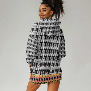 Cameroon Traditional Toghu Pattern Hoodie Dress