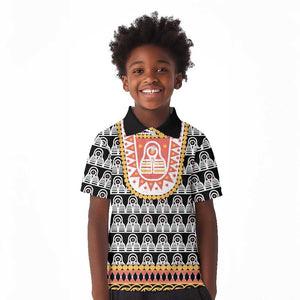 Cameroon Traditional Toghu Pattern Kid Polo Shirt