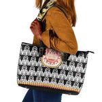 Cameroon Traditional Toghu Pattern Leather Tote Bag