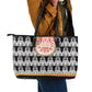 Cameroon Traditional Toghu Pattern Leather Tote Bag