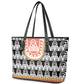 Cameroon Traditional Toghu Pattern Leather Tote Bag