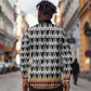 Cameroon Traditional Toghu Pattern Long Sleeve Button Shirt