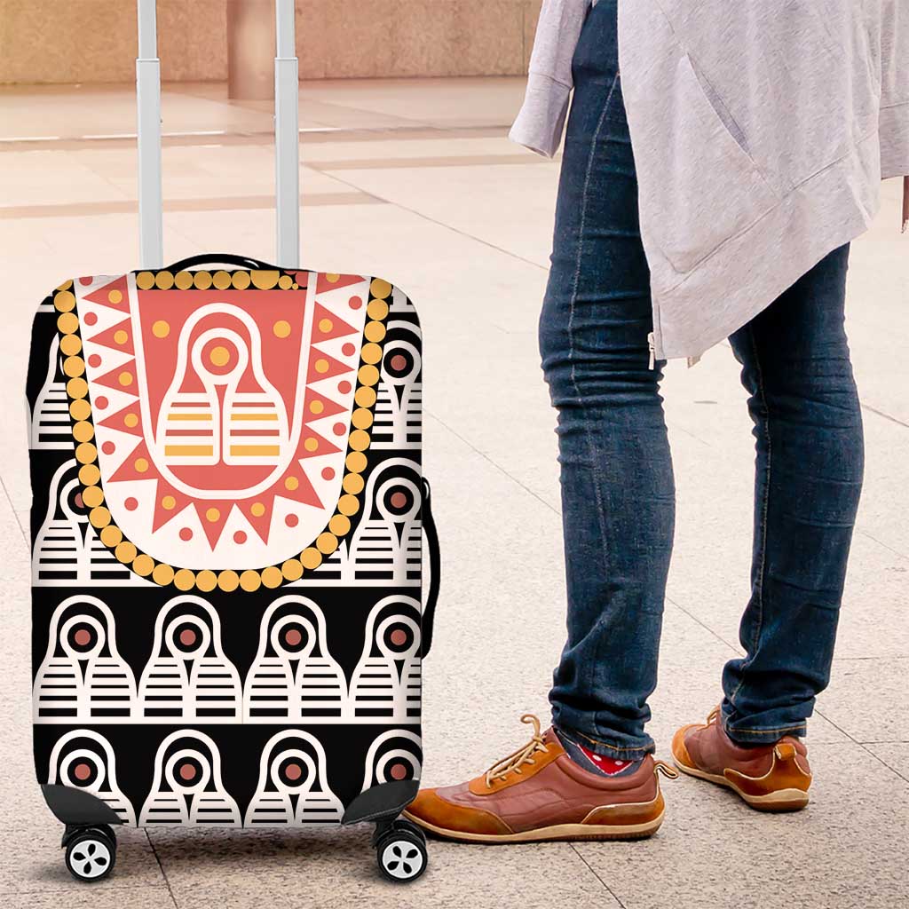 Cameroon Traditional Toghu Pattern Luggage Cover