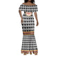 Cameroon Traditional Toghu Pattern Mermaid Dress
