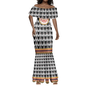 Cameroon Traditional Toghu Pattern Mermaid Dress