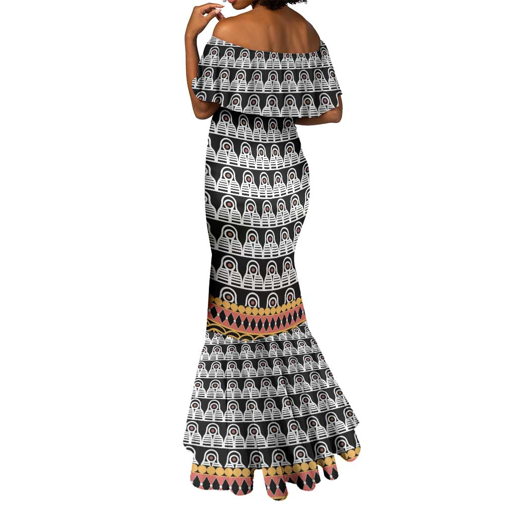 Cameroon Traditional Toghu Pattern Mermaid Dress