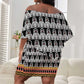 Cameroon Traditional Toghu Pattern Off Shoulder Short Dress