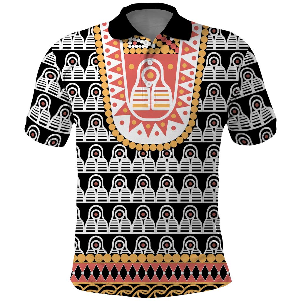 Cameroon Traditional Toghu Pattern Polo Shirt