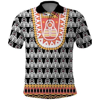 Cameroon Traditional Toghu Pattern Polo Shirt