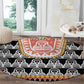 Cameroon Traditional Toghu Pattern Round Carpet