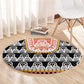 Cameroon Traditional Toghu Pattern Round Carpet