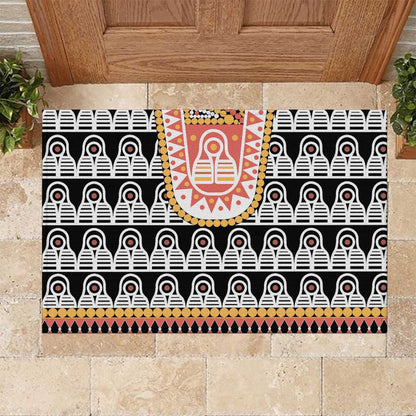 Cameroon Traditional Toghu Pattern Rubber Doormat