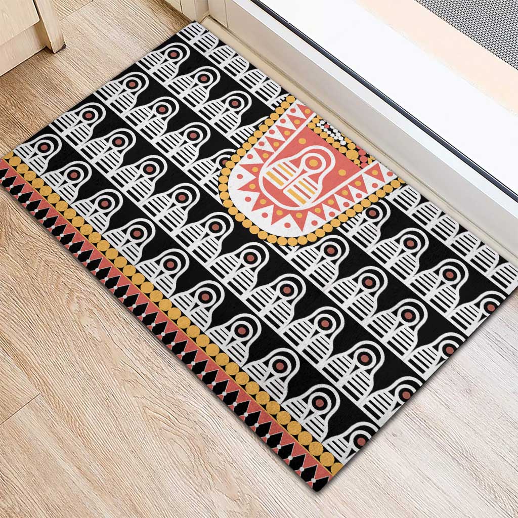 Cameroon Traditional Toghu Pattern Rubber Doormat