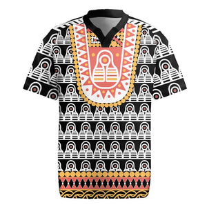 Cameroon Traditional Toghu Pattern Rugby Jersey