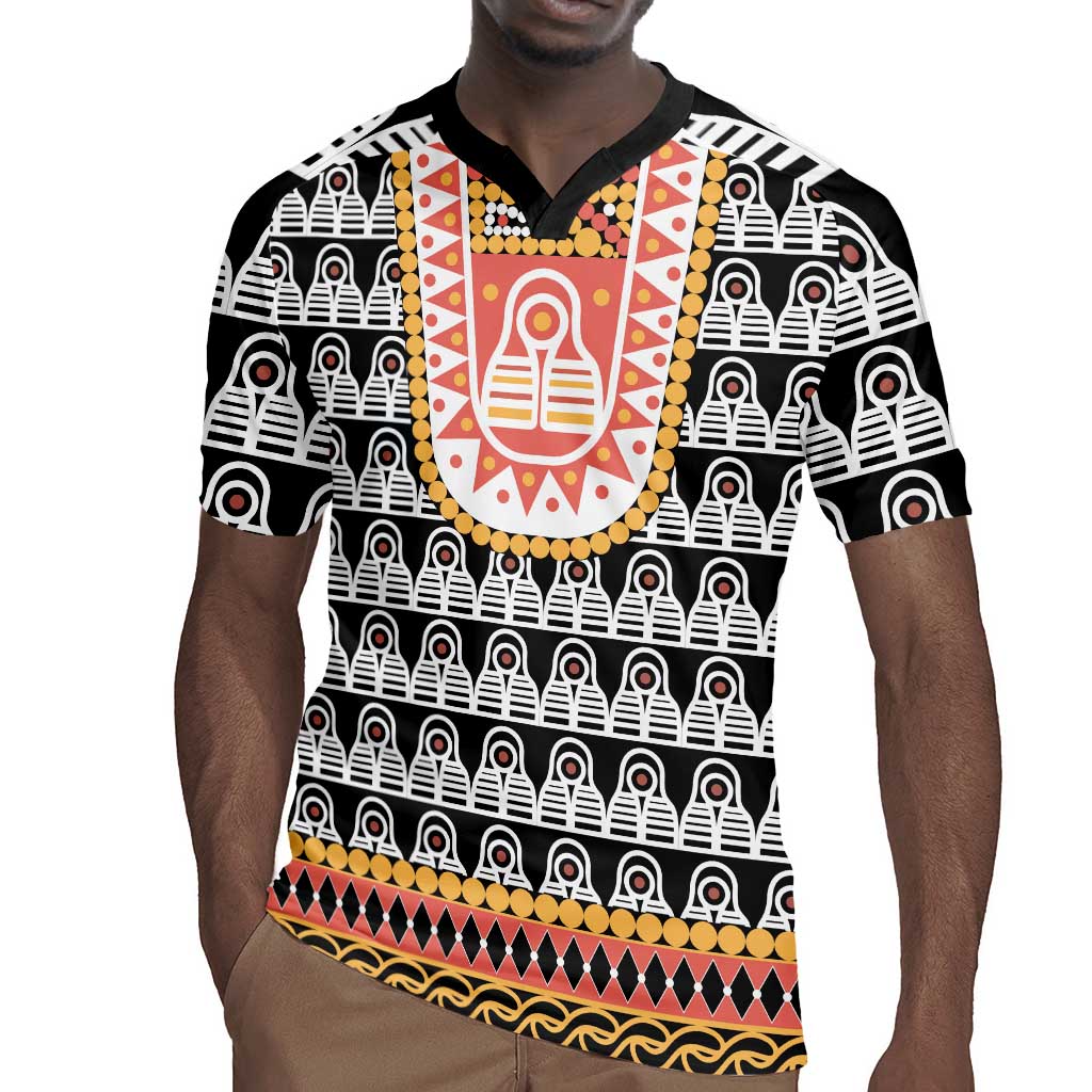 Cameroon Traditional Toghu Pattern Rugby Jersey