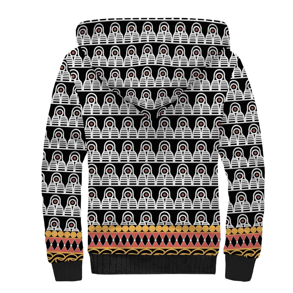 Cameroon Traditional Toghu Pattern Sherpa Hoodie